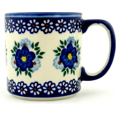 Polish Pottery Mug 13 oz Skyflower Elegance
