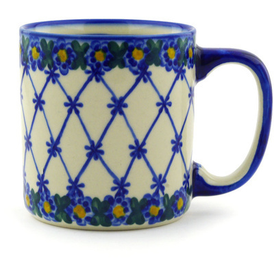 Polish Pottery Mug 13 oz Spring Lattice