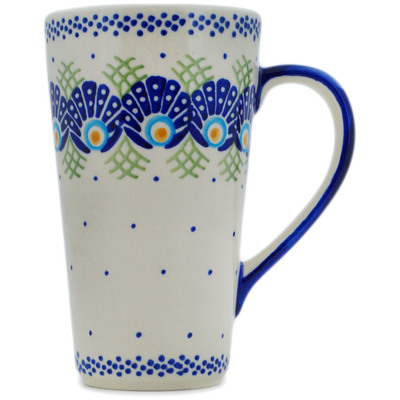 Polish Pottery Mug 13 oz Tail Feathers