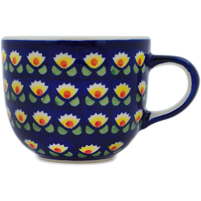 Polish Pottery Mug 13 oz Waterlily