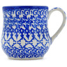 Polish Pottery Mug 13 oz Winter Blue