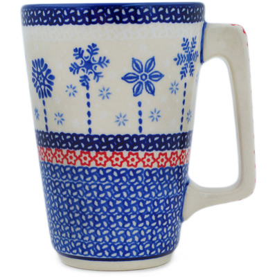 Polish Pottery Mug 13 oz Winter Sights UNIKAT