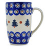 Polish Pottery Mug 14 oz Autumn Evergreen