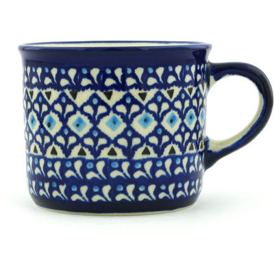 Polish Pottery Mug 14 oz Blue Diamond Dream