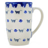 Polish Pottery Mug 14 oz Boo Boo Kitty Paws