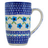 Polish Pottery Mug 14 oz Greek Daisies