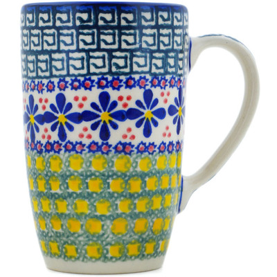 Polish Pottery Mug 14 oz Irish Spring