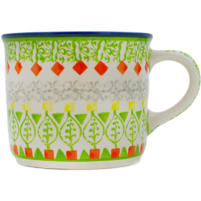 Polish Pottery Mug 14 oz Leafy Sunrise