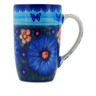 Polish Pottery Mug 14 oz Midnight Garden