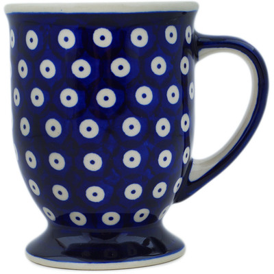 Polish Pottery Mug 14 oz Peacock Eyes