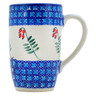 Polish Pottery Mug 14 oz Red Berries