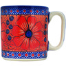 Polish Pottery Mug 14 oz Red Hot Summer UNIKAT