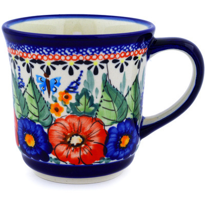 Polish Pottery Mug 14 oz Spring Splendor UNIKAT