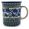 Polish Pottery Mug 15 oz Blue Chicory