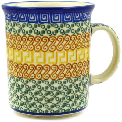 Polish Pottery Mug 15 oz Grecian Sea