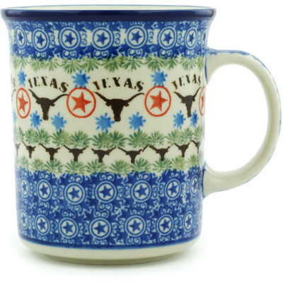 Polish Pottery Mug 15 oz State Of Texas