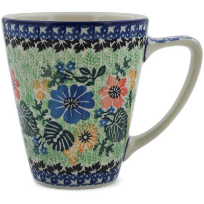 Polish Pottery Mug 16 oz Enchanted Garden UNIKAT