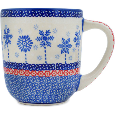 Polish Pottery Mug 16 oz Winter Sights UNIKAT