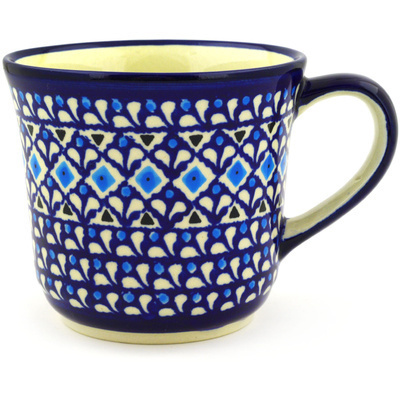 Polish Pottery Mug 17 oz Blue Diamond Dream