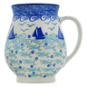 Polish Pottery Mug 17 oz Sailing Day