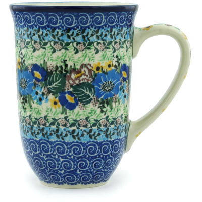 Polish Pottery Mug 19 oz Spring Garden UNIKAT