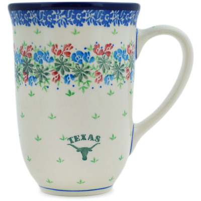 Polish Pottery Mug 19 oz Texas Wildflower