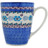 Polish Pottery Mug 22 oz Blooming Blues