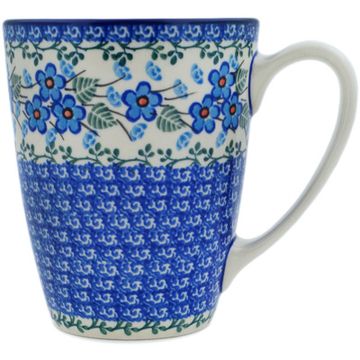 Polish Pottery Mug 22 oz Blue Blossom