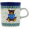 Polish Pottery Mug 5 oz Beary Sweet UNIKAT