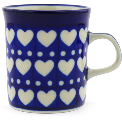 Polish Pottery Mug 5 oz Heart To Heart
