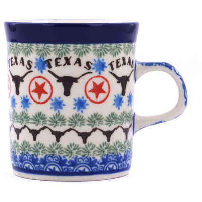 Polish Pottery Mug 5 oz State Of Texas