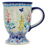 Polish Pottery Mug 7 oz Breathtaking Butterflies UNIKAT
