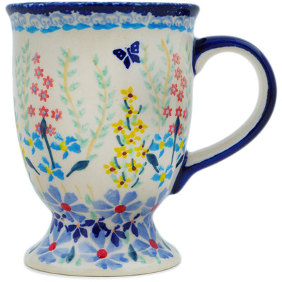 Polish Pottery Mug 7 oz Breathtaking Butterflies UNIKAT