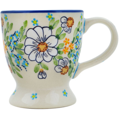 Polish Pottery Mug 7 oz Delicate UNIKAT