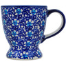 Polish Pottery Mug 7 oz Flowers On The Lake