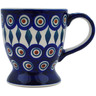 Polish Pottery Mug 7 oz Peacock