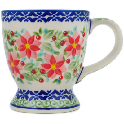 Polish Pottery Mug 7 oz Precious Pentas UNIKAT