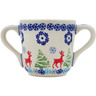 Polish Pottery Mug 7 oz Ring Around The Reindeer
