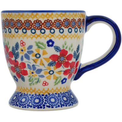 Polish Pottery Mug 7 oz Summer Bouquet UNIKAT