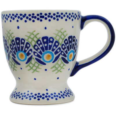 Polish Pottery Mug 7 oz Tail Feathers