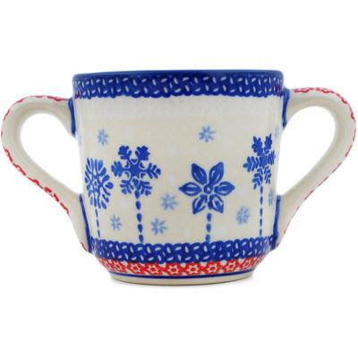 Polish Pottery Mug 7 oz Winter Sights UNIKAT