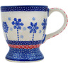 Polish Pottery Mug 7 oz Winter Sights UNIKAT