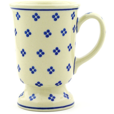 Polish Pottery Mug 8 oz 4 Dot Splash
