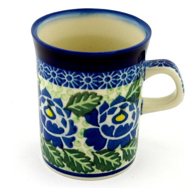 Polish Pottery Mug 8 oz Blue Bliss