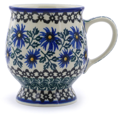 Polish Pottery Mug 8 oz Blue Chicory