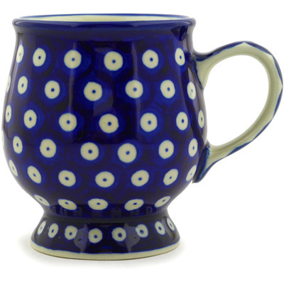 Polish Pottery Mug 8 oz Blue Eyes