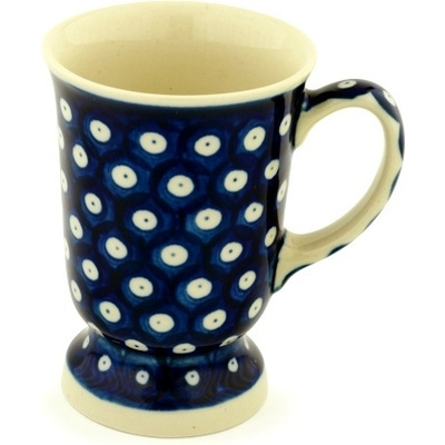 Polish Pottery Mug 8 oz Blue Eyes