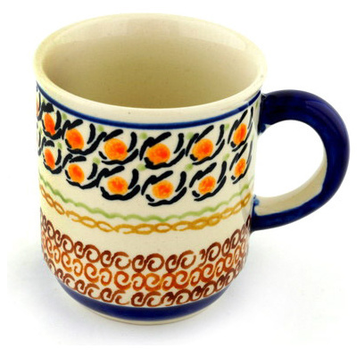 Polish Pottery Mug 8 oz Butterscotch