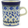 Polish Pottery Mug 8 oz Daisy Blues
