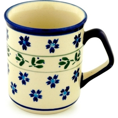 Polish Pottery Mug 8 oz Daisy Field